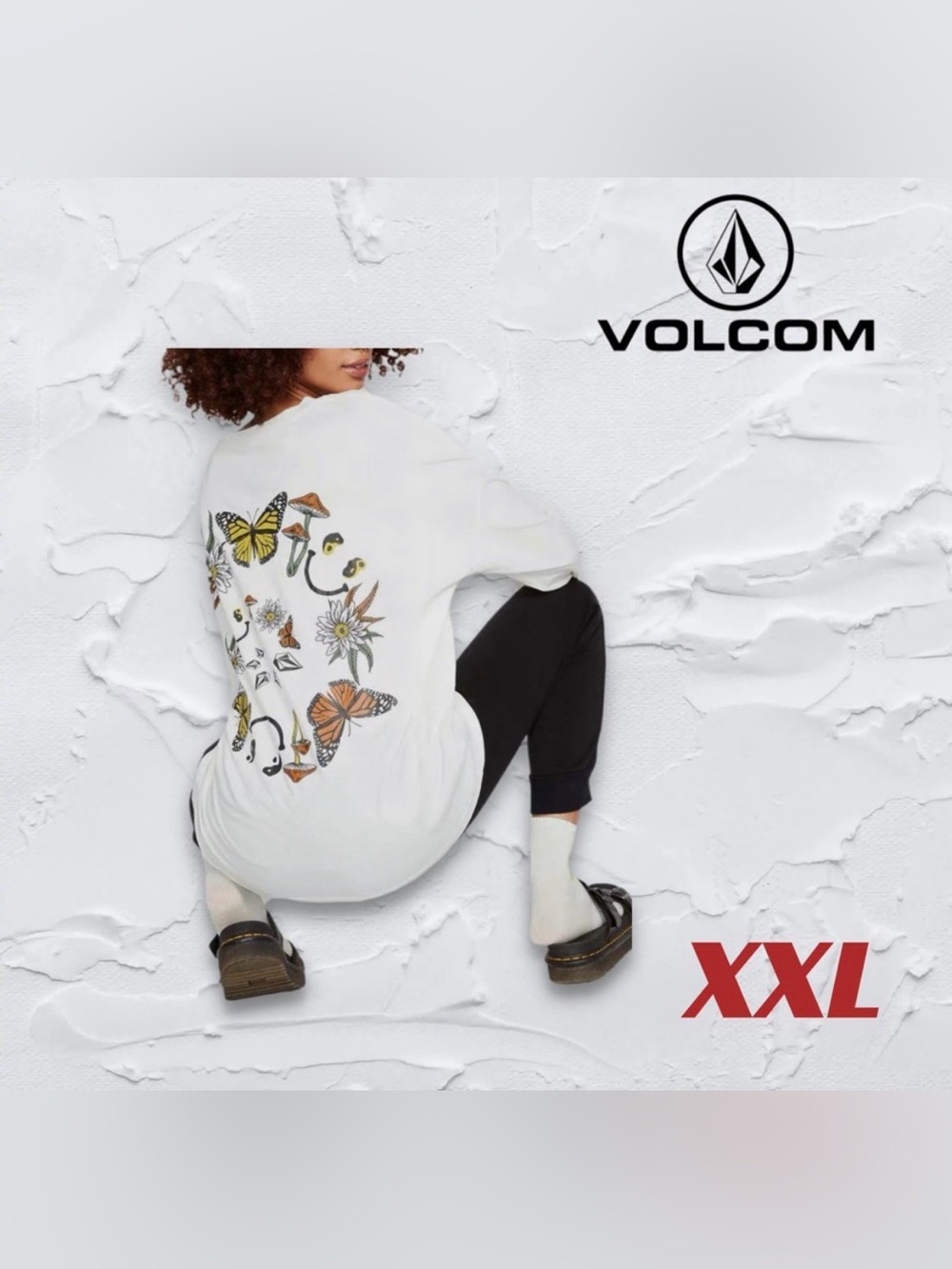 🇺🇸👍GUC VOLCOM |XXL| Oversized & Artsy - Werking Double Long Sleeves Tee ❗️read*